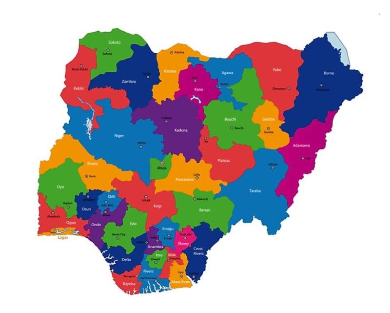 Thirty-six states and one federal capital territory make up the nation known as Nigeria